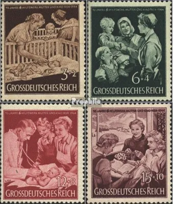 Produktbild von Briefmarken Deutsches Reich 1944 Mi 869-872 (kompl.Ausg.) gestempelt 10 Jahre Hilfswerk: Mutter und Kind