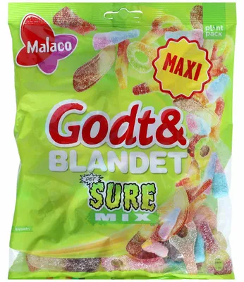 Produktbild von Malaco Godt & Blandet Sure Mix 325g