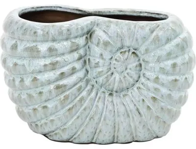 Produktbild von Pflanztopf Lafiora Schnecke Keramik 36,5 x 24,5 x 22,5 cm grau