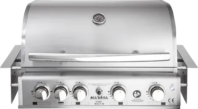 Immagine prodotto di ALLGRILL Grill a gas da incasso CHEF L in acciaio inox Sistema ad aria incorporato, 4 bruciatori, retrobruciatore 100929