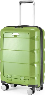 Produktbild von HAUPTSTADTKOFFER - Britz - Handgepäck mit Laptopfach Kabinentrolley Hartschale Bord-Koffer Flugzeug 4 Rollen, Rollkoffer Reisekoffer Trolley, TSA, 34 L,Hellgrün