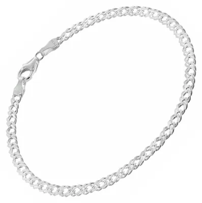 Produktbild von trendor Armband für Damen und Herren 925 Silber Zwillingspanzer 3,9 mm