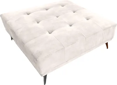 Produktbild von KAWOLA Hocker WIOLO velvet cremeweiß