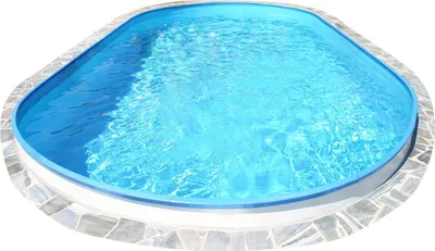 Produktbild von Stahlwandpool oval 490x300x120 cm, Stahl 0,4 mm weiß, Folie 0,4 mm blau, Einhängebiese