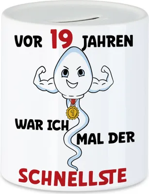Produktbild von Vor 19 Jahren War Ich Mal Der Schnellste Spardose 19. Geburtstag Happy Birthday Let's Party Geburtstagsfeier