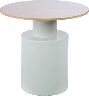 Zdjęcie produktu dla Gilde Beistelltisch, rund, "Living", Metall, weiß, naturfarben, VE 1, H. 52.5 cm, D. 55 cm 74159 4063387741597