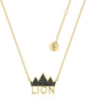Image de Goebel Couture Kingdom Roi Lion Collier Couronne, chaîne, inscription Lion, bijoux, or jaune, 3.5 cm, 12102081