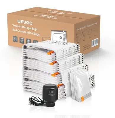 Vakuumbeutel für Kleidung, 20-tlg. Set mit Elektropumpe