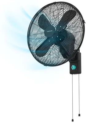 Productafbeelding van Cecotec 08653, Wandventilator met bladen, Zwart, Voor wandmontage, 45 cm, Zwenkbaar, AC
