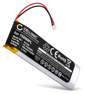 Image de CELLONIC Batterie pour Casque micro Compatible avec Midland BTX1, BTX2, BTNext, 752068PL - (950mAh, 3.7V)