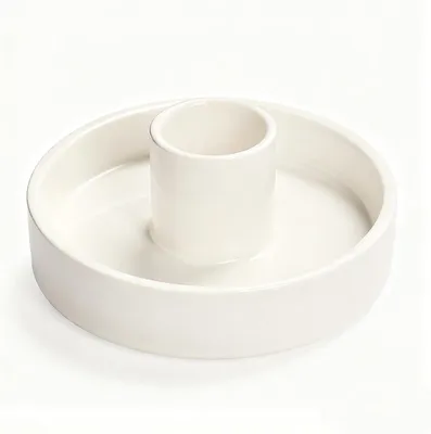 Imagen del producto de Soporte de cerámica para Palo Santo, diseño redondo, con recipiente para recoger las cenizas, ideal para la meditación