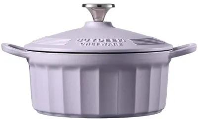 Imagen del producto de Buydeem, olla de hierro fundido esmaltada, 2,9 litros, modelo CP521, color morado "Petal"