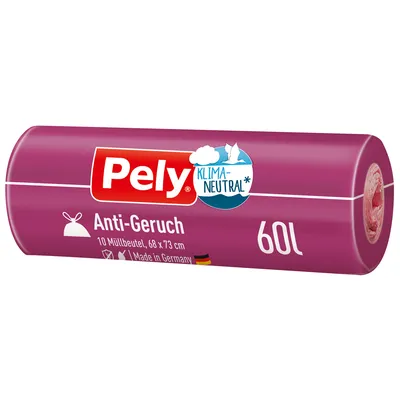 Zdjęcie produktu dla Pely klimat neutralny antyzapachowy praktyczny ze sznurkiem 60L 10 sztuk