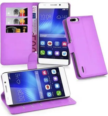 Obrázek produktu pro Cadorabo Case for Honor 6 PLUS Protective Case in Purple Pouzdro na mobilní telefon s magnetickým zavíráním