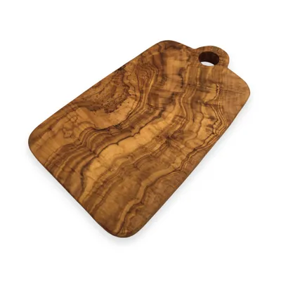 Image de Planche à découper avec trou "Nobility" L 30 cm faite à la main en bois d'olivier
