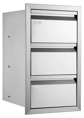 Immagine prodotto di Cucina esterna con cassetto, 3 cassetti - Acciaio inossidabile - 37,7 x 64,6 x 48 cm
