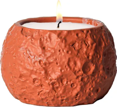 Image de Planet Design Porte-bougies en ciment, Porte-bougies vides pour bougies à réchaud, Petite boîte de rangement pour petites choses(Rouge)