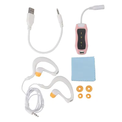 Produktbild von MP3-Player IPX8 wasserdicht wiederaufladbar USB 2.0 Musik mit Kopfhörer zum Schwimmen Tauchen Laufen Roseate 8 GB