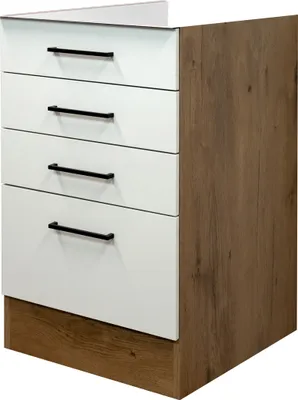 Produktbild von Schubkastenschrank ohne Arbeitsplatte - 50 cm breit - Magnolia Matt Lancelot Oak – Vintea