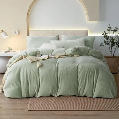Imagen del producto de Juego de ropa de cama cálido de 135 x 200 cm con fundas de almohada