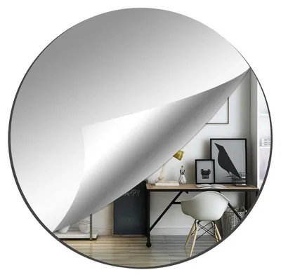 Rundspiegel 30 cm Acryl selbstklebend rahmenlos für Bad & Wohnzimmer