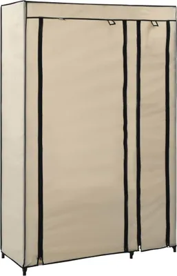 Produktbild von vidaXL Faltschränke 2 Stk. Creme 110x45x175 cm Stoff