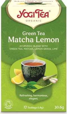 Obrázok produktu pre GREEN TEA MATCHA LEMON(17 x 1,8 g) 30,6 g - JOGI TEA