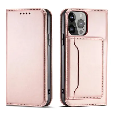 Produktbild von Magnet Karte Fall Samsung Galaxy S23+ Fall mit Klappe Brieftasche Stand rosa