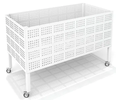 Immagine prodotto di LogistSystem Carrello mobile per il trasporto di palloni sportivi 120x60x80 cm - Bianco lucido