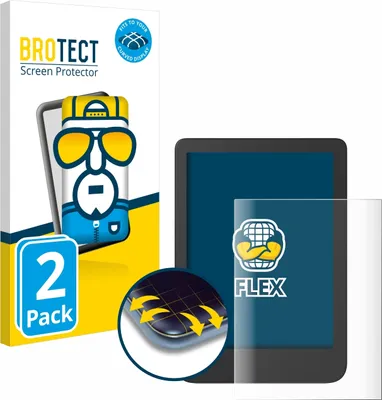 Produktbild von 2x BROTECT Fullscreen Schutzfolie für Tolino Shine 4 / 5 / 5 Color 2024 Displayschutz Folie Fullcover Klar Transparent