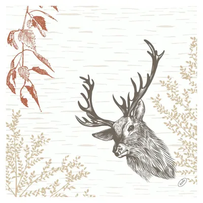 Produktbild von 360x DUNI  Dunisoft® Serviette 40 x 40 cm Wood & Deer