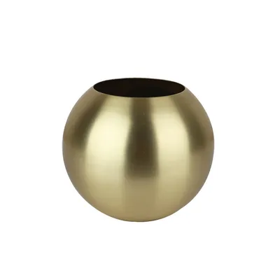 Produktbild von Blumenvase Edelstahl Deko Vase Gold, Kugelförmige Vase, Runde Vase Dekoration, Für Zuhause Party HochzeitGold
