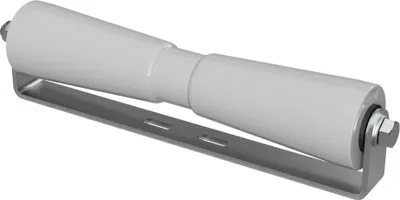 Image de Rouleau de quille en polyuréthane avec support aide à la mise à l'eau des remorques de bateaux galvanisé SUPROD, 400 mm, gris