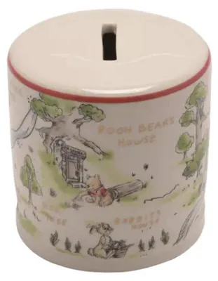 Sparbüchse Winnie Puuh, Keramik, 90 mm, weiß
