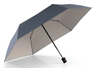 Imagen del producto de Knirps paraguas de bolsillo paraguas U.200 Ultra Light Heatshield Fashion Duomatic Harbor / Ivory gris azulado