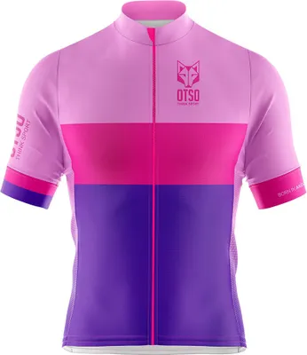 Image de Maillot de cyclisme à manches courtes Otso Zaria, rose, taille L, homme, rose, taille L