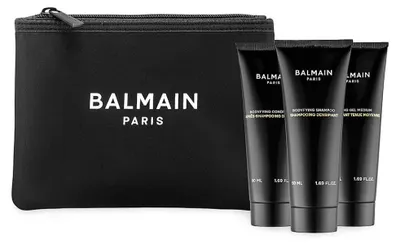 Productafbeelding van Geschenkset Balmain: Homme, haarstylingproduct, Bodyfying, 50ml + Homme, haarschampoo, Bodyfying, 50ml + Homme, reinigings- en douchegel, voor het lichaam, geschikt voor alle huidtypen, 50ml