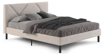 Produktbild von Dmora Ehebett Morpheus Beige, Matratzenmaß 160x190 cm gepolstert