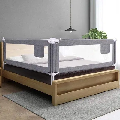 Produktbild von Famanu Bettgitter 140 cm Sicherheitsgitter für Kinder - Grau