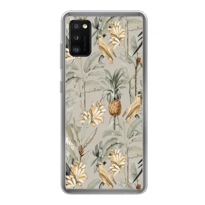 Produktbild von MuchoWow® Handyhülle Schutzhülle Hülle für Samsung Galaxy A41 Blume - Ananas - Vogel Silikon Softcase Handy Hülle - Mobiltelefon