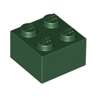 Produktbild von Lego® 2x2 Stein 3003 - 10 Stück Dunkelgrün
