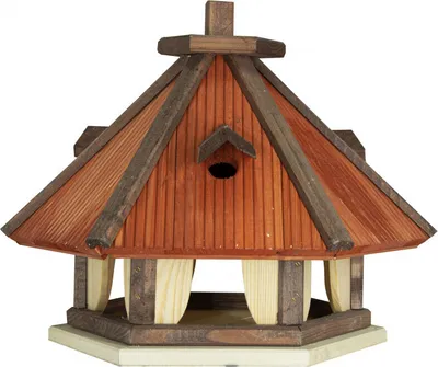Immagine prodotto di 4iQ Mangiatoia per uccelli in legno massiccio DUDEK IX 39x34x40 cm