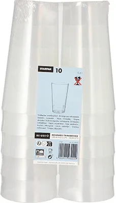 Produktbild von 1600 Mehrwegbecher 0,4 l Ø 7,5 cm · 14,5 cm transluzent unzerbrechlich