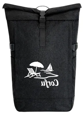 Produktbild von Kurierrucksack Corfu in Schwarz Melange mit 30-44 Litern Volumen