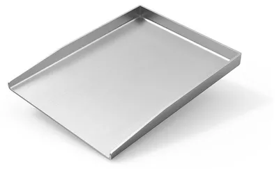 Image de Plaque de cuisson en acier inoxydable universelle, dimensions 27x20 cm, adaptée aux barbecues à gaz et au charbon de bois