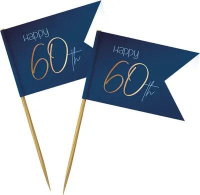 Produktbild von 36 Elegant Blue 60th Birthday Party Picker