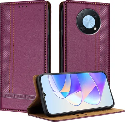 Obrázek produktu pro Pouzdro pro Huawei Nova Y90 kožené flipové pouzdro s funkcí stojánku Fialová