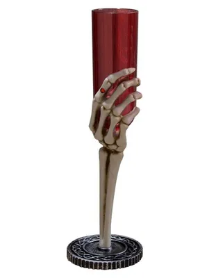 Produktbild von Sektkelch Skeletthand Rot
