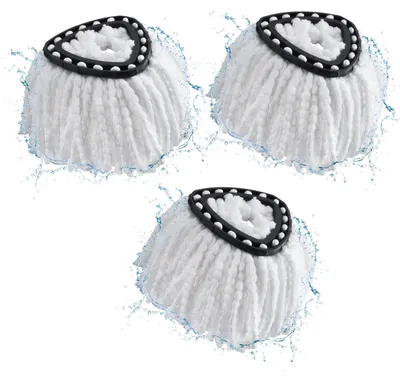 Immagine prodotto di 3 testine di ricambio per mop, compatibili con il mop 2-in-1 Turbo