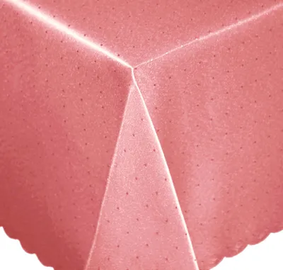 Produktbild von Tischdecke 110x110 cm rosapink eckig Mitteldecke Punkte bügelfrei fleckenabweisend